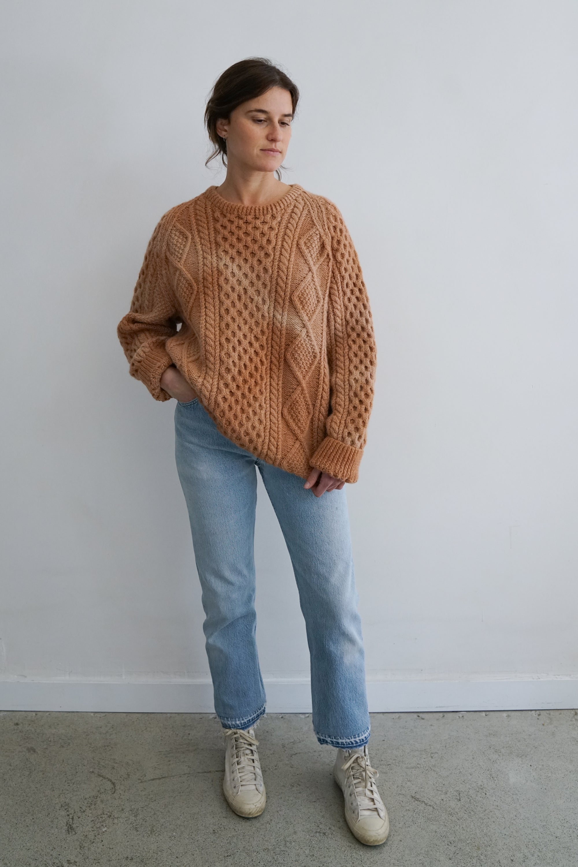 Cutch Dye Vintage Fisherman Knit Sweater