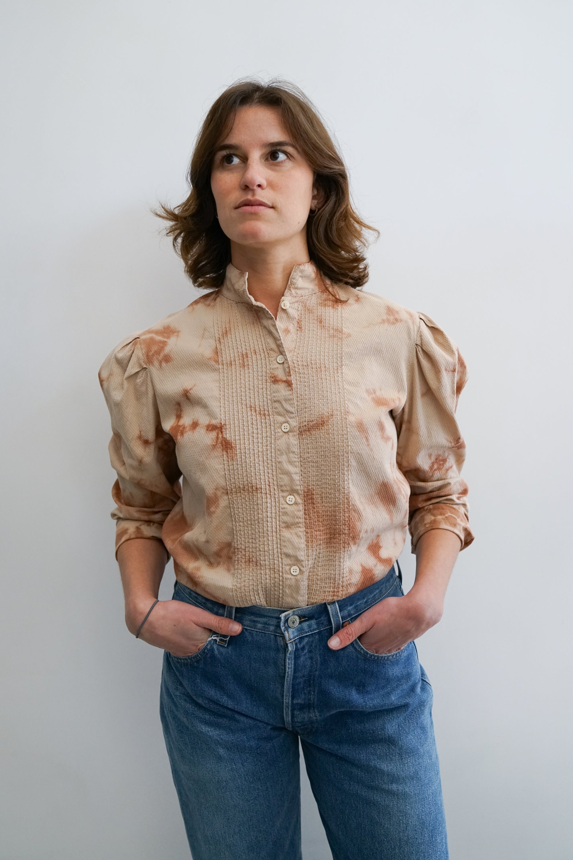 Cutch Dye Vintage Christian Dior Blouse