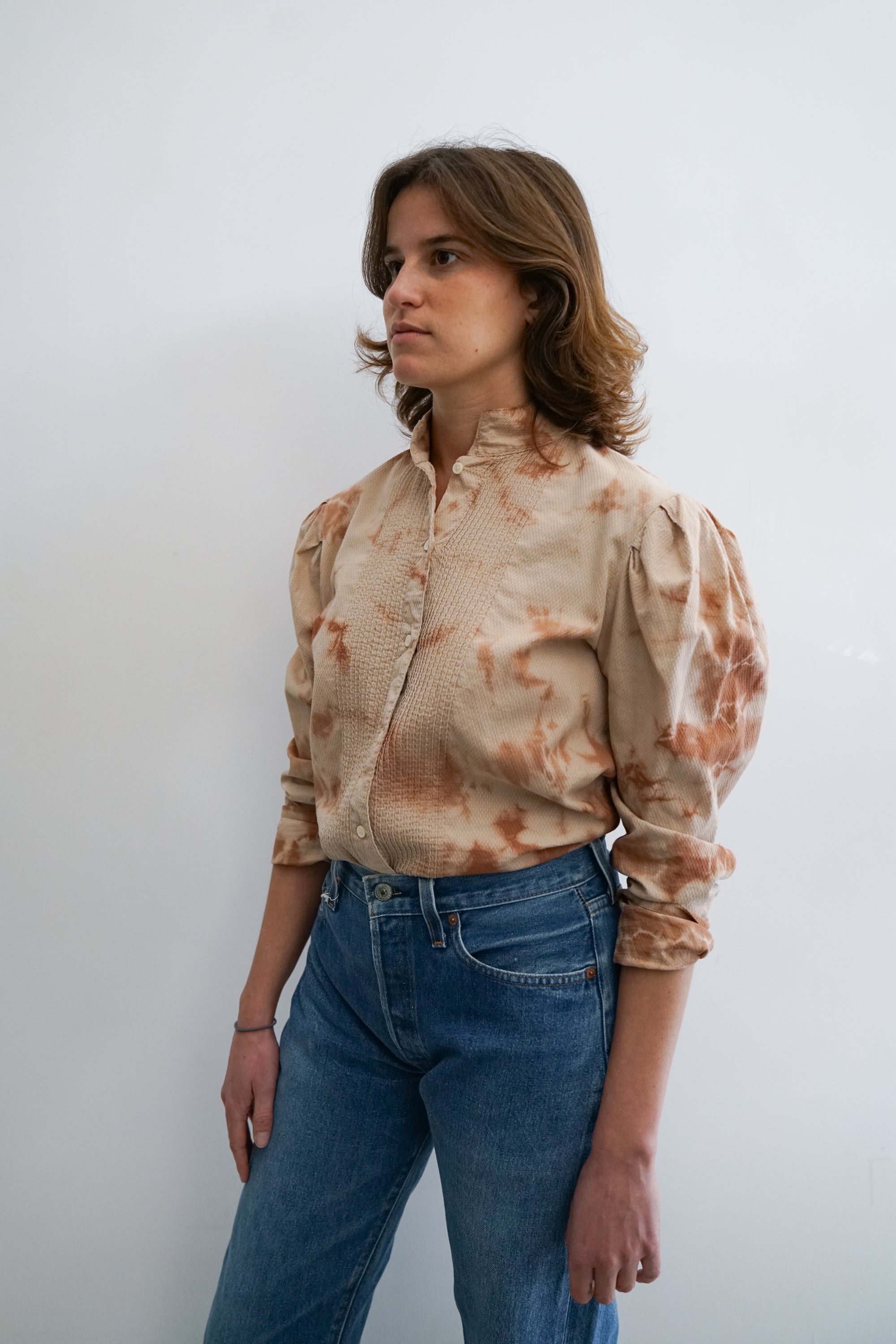 Cutch Dye Vintage Christian Dior Blouse