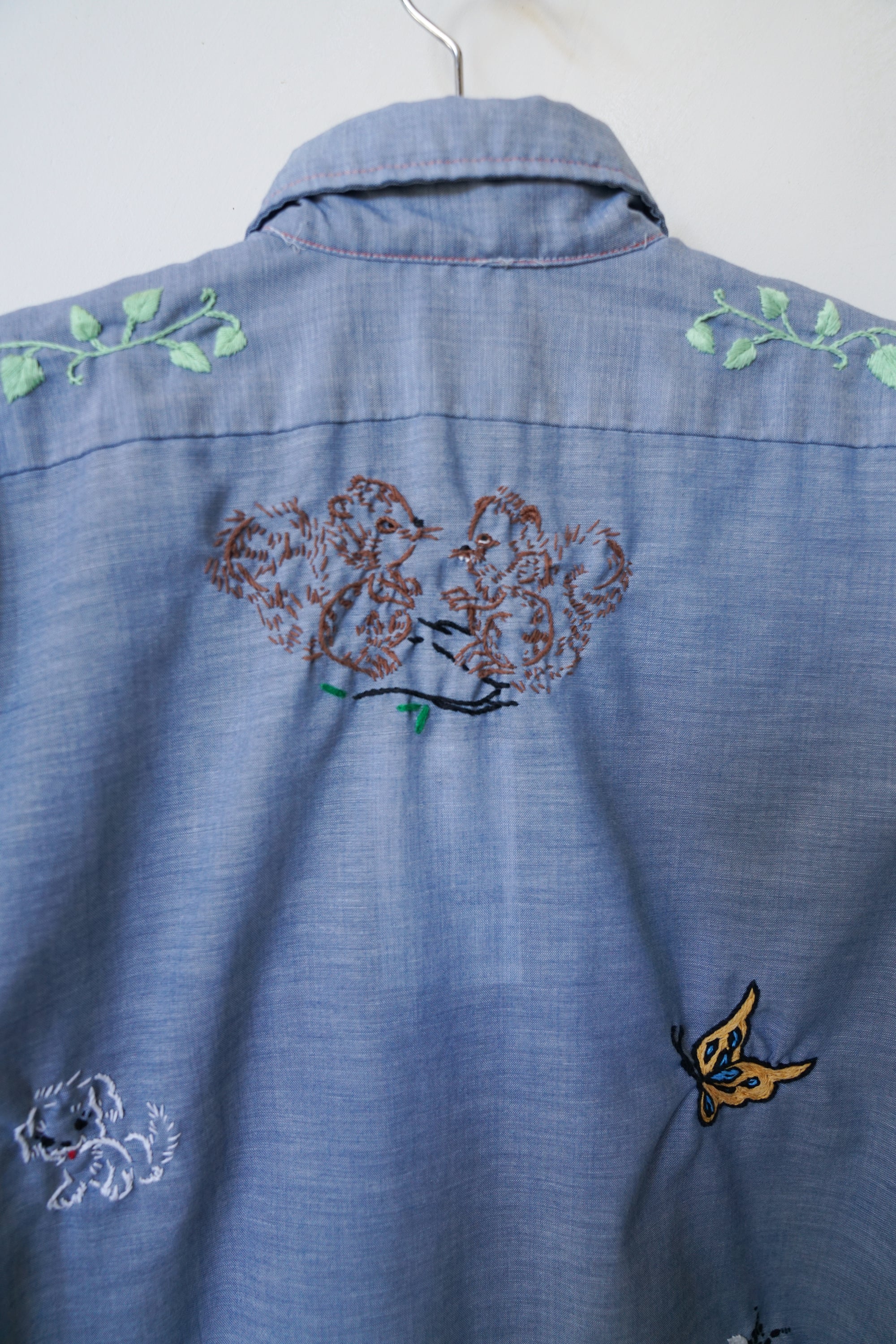 70s Embroidered Western Button Up Shirt