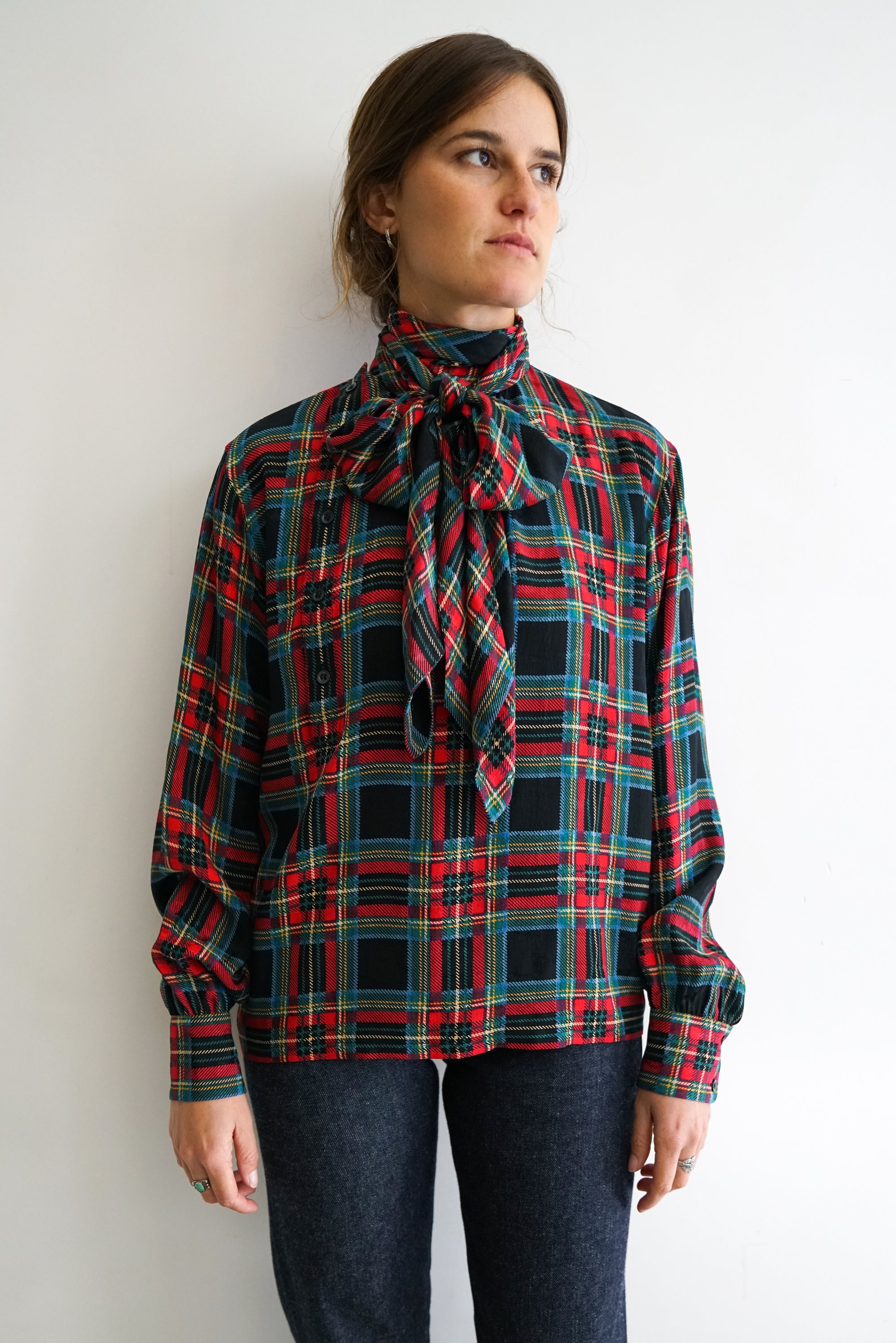 80s Yves Saint Laurent Silk Blouse