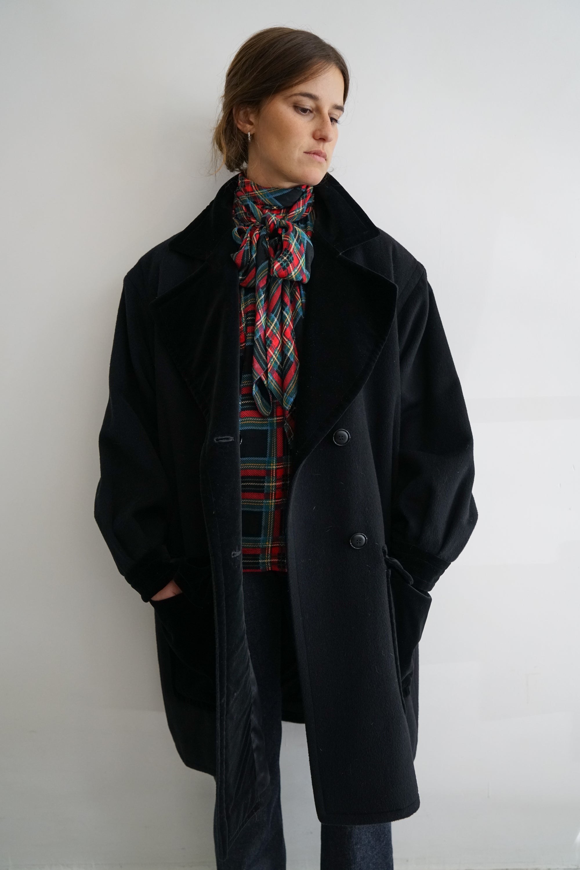 Rare 80s Yves Saint Laurent Wool and Cashmere Coat