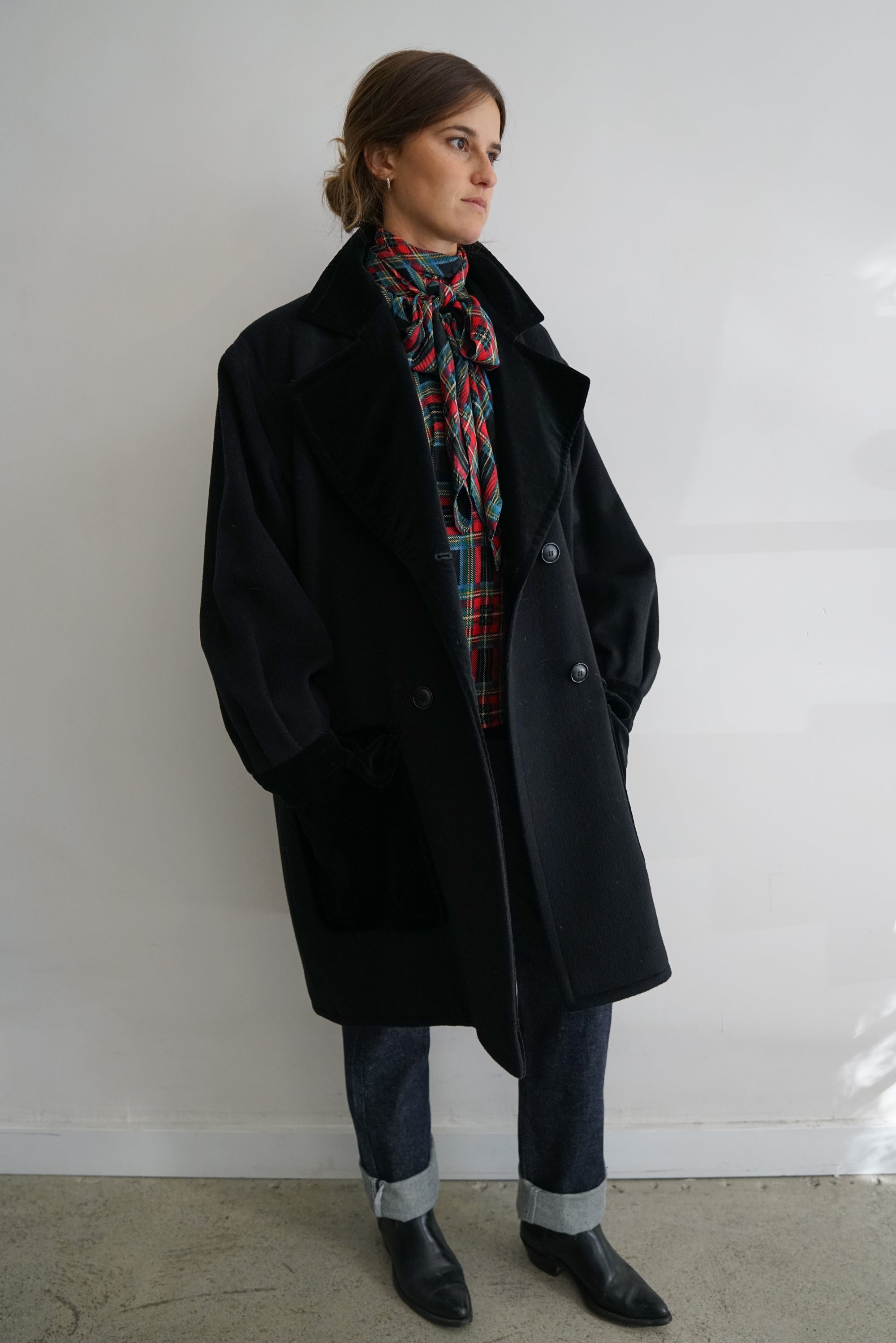 Rare 80s Yves Saint Laurent Wool and Cashmere Coat