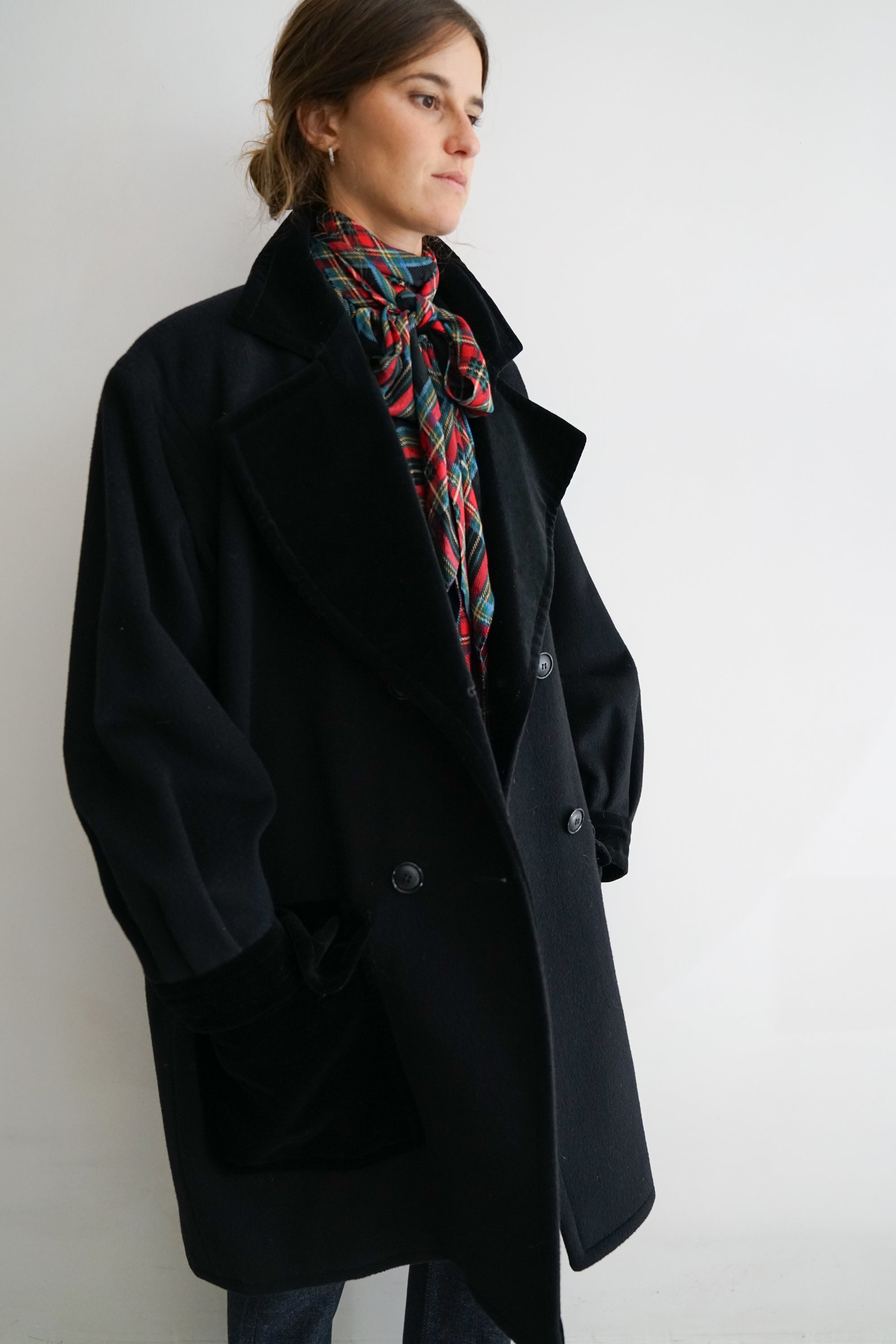 Rare 80s Yves Saint Laurent Wool and Cashmere Coat