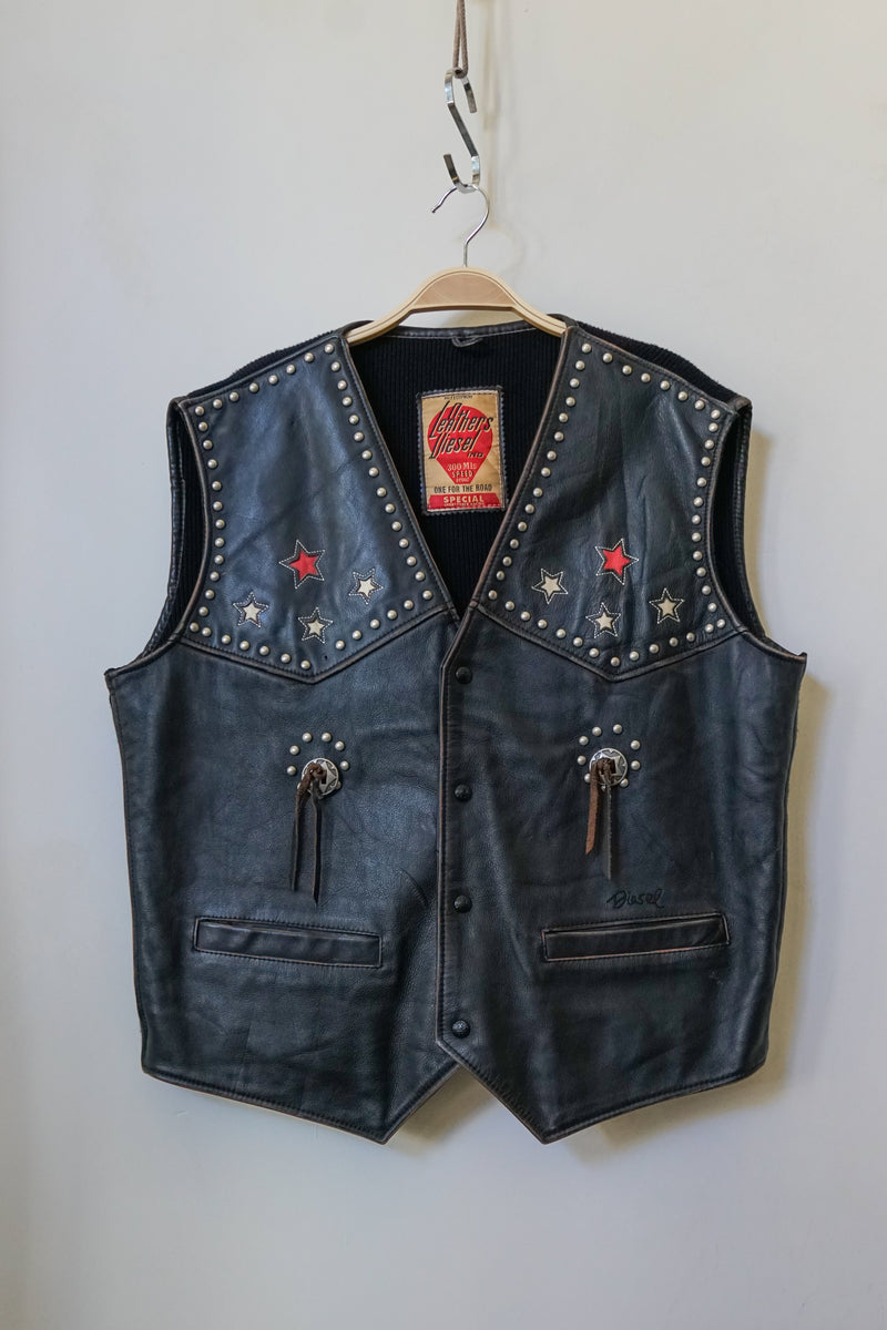 シルエット◎ 90s~00s UNKNOWN Leather Vest Amazon.com: Zaine Enterprises Men's Retro Biker Motorcycle