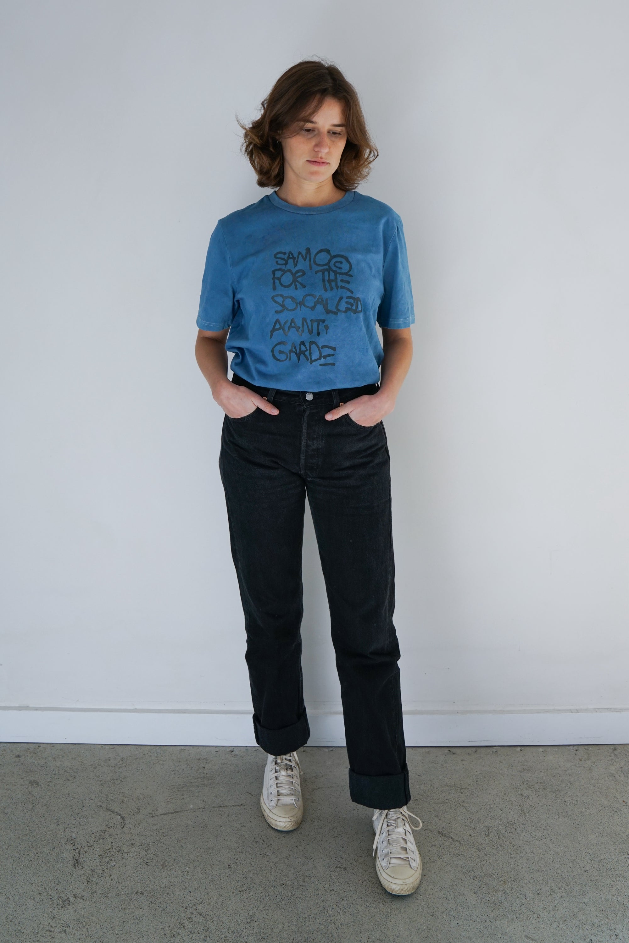 Indigo Dye Vintage Basquiat T-Shirt