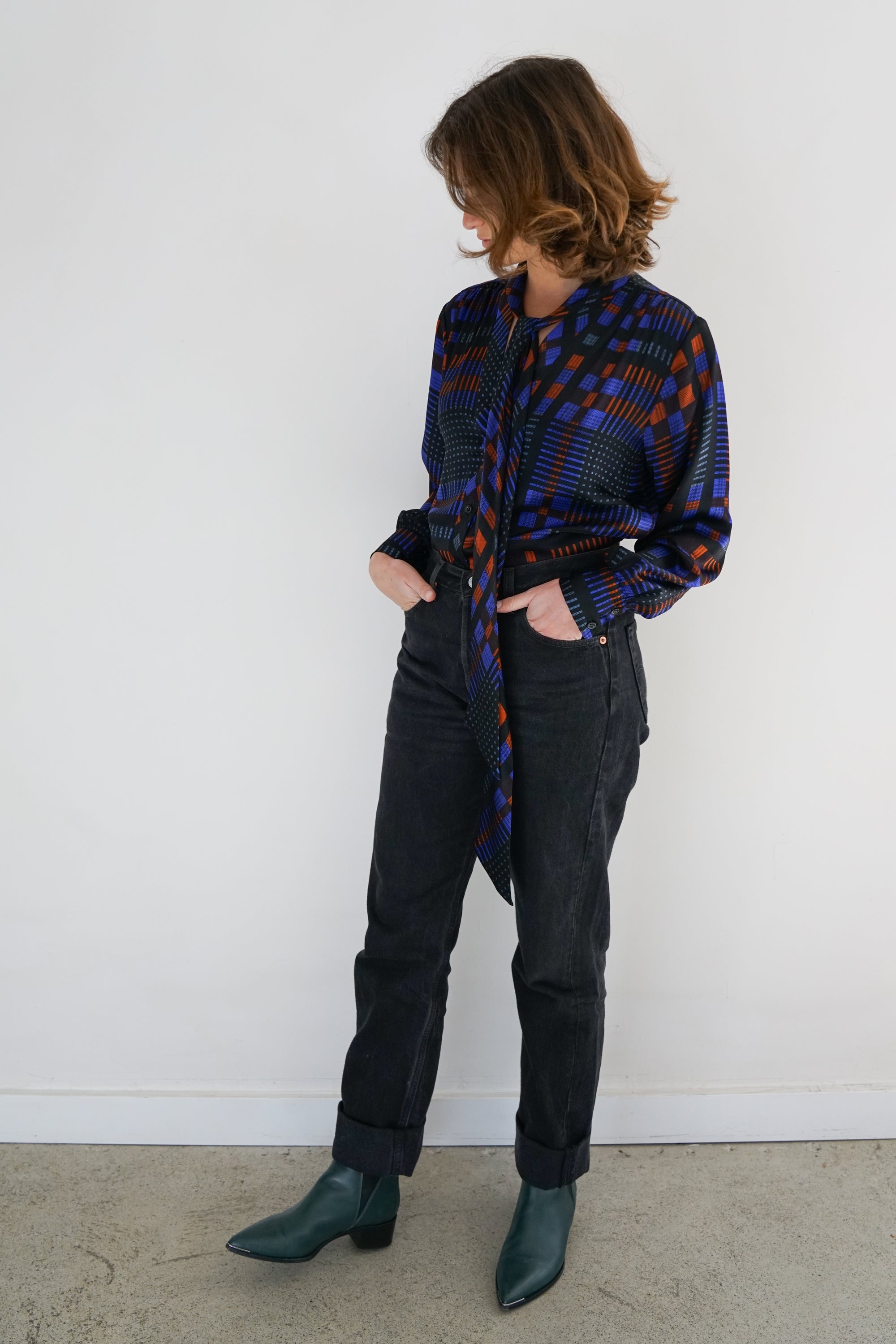 70s Yves Saint Laurent Silk Blouse