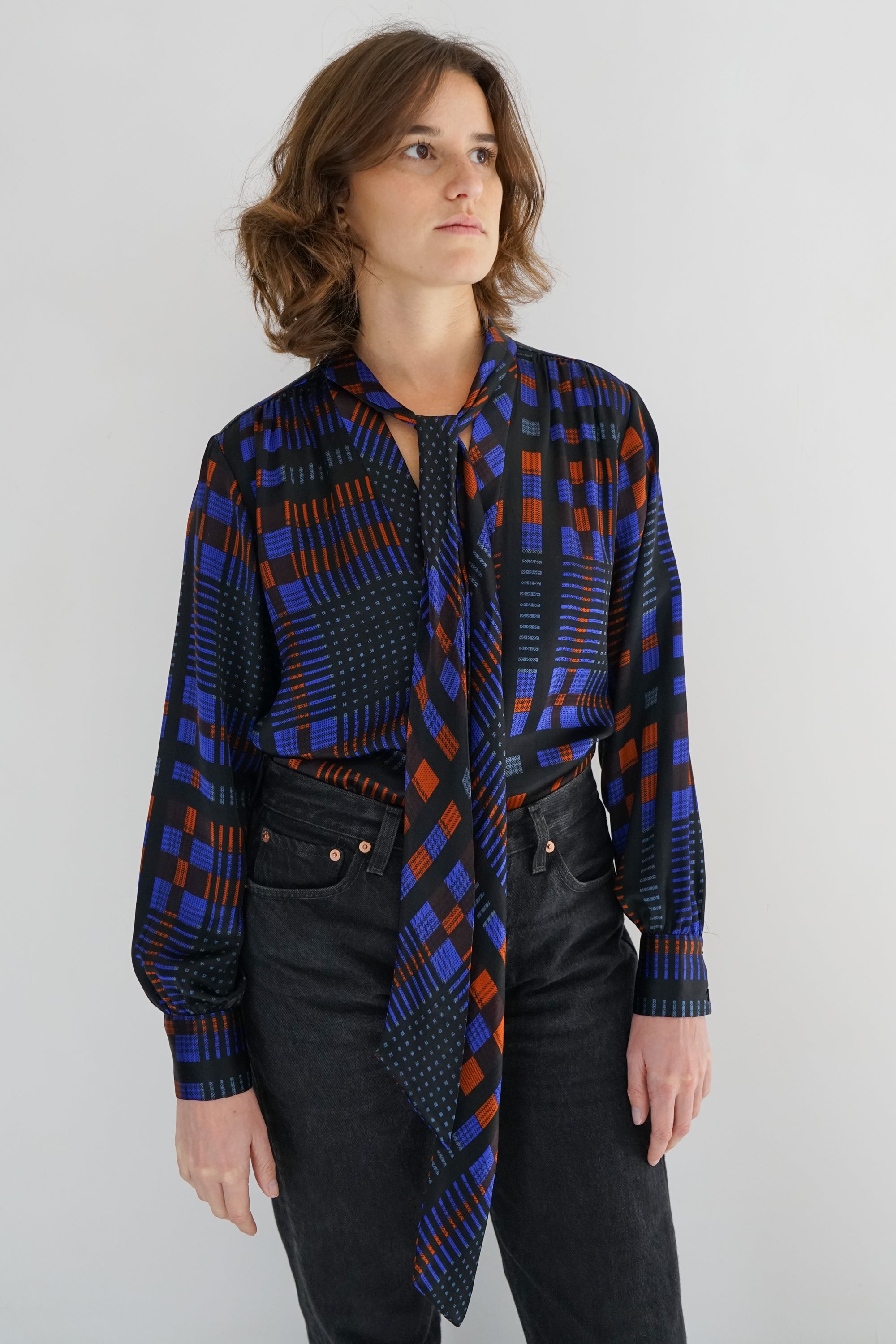 70s Yves Saint Laurent Silk Blouse