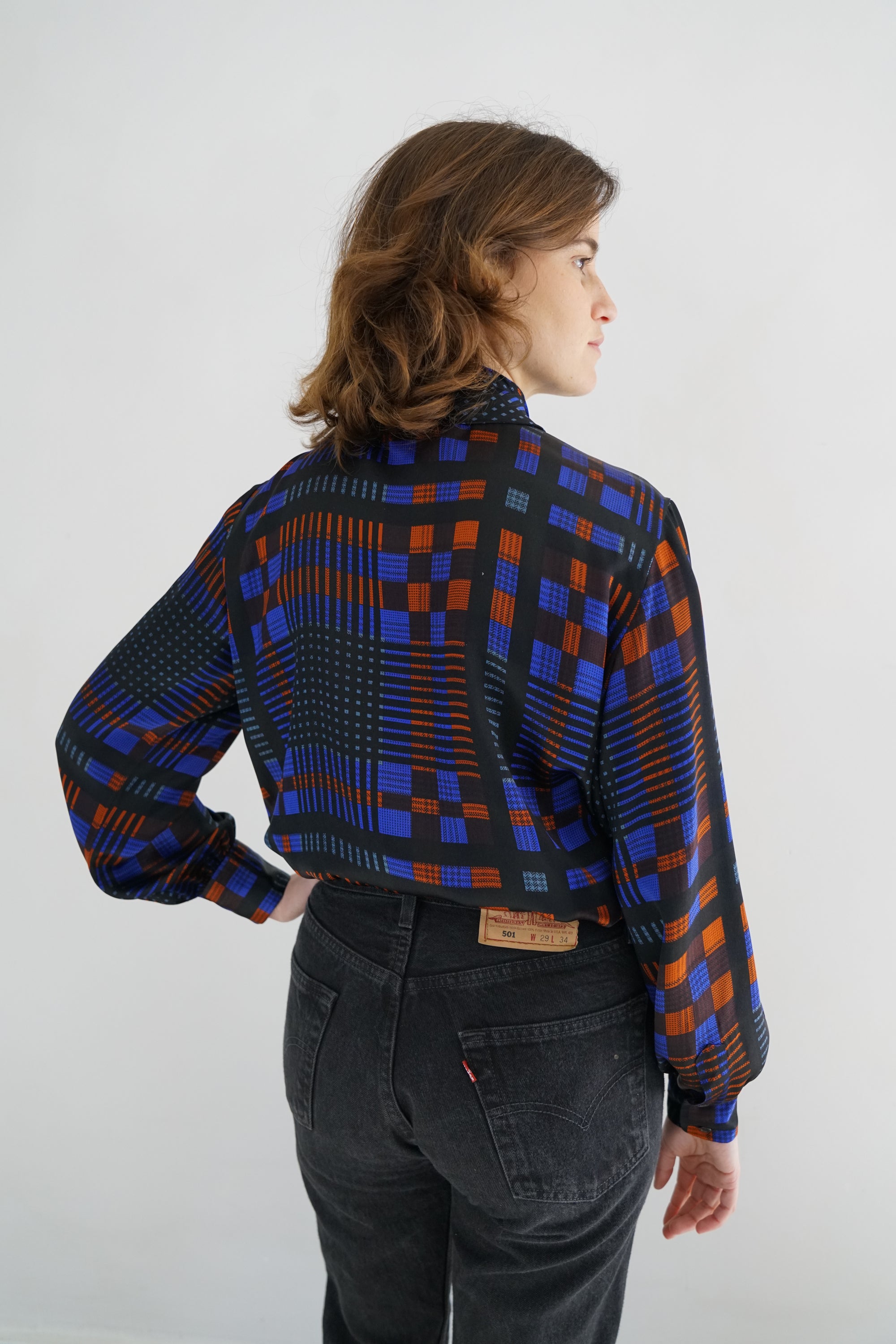 70s Yves Saint Laurent Silk Blouse