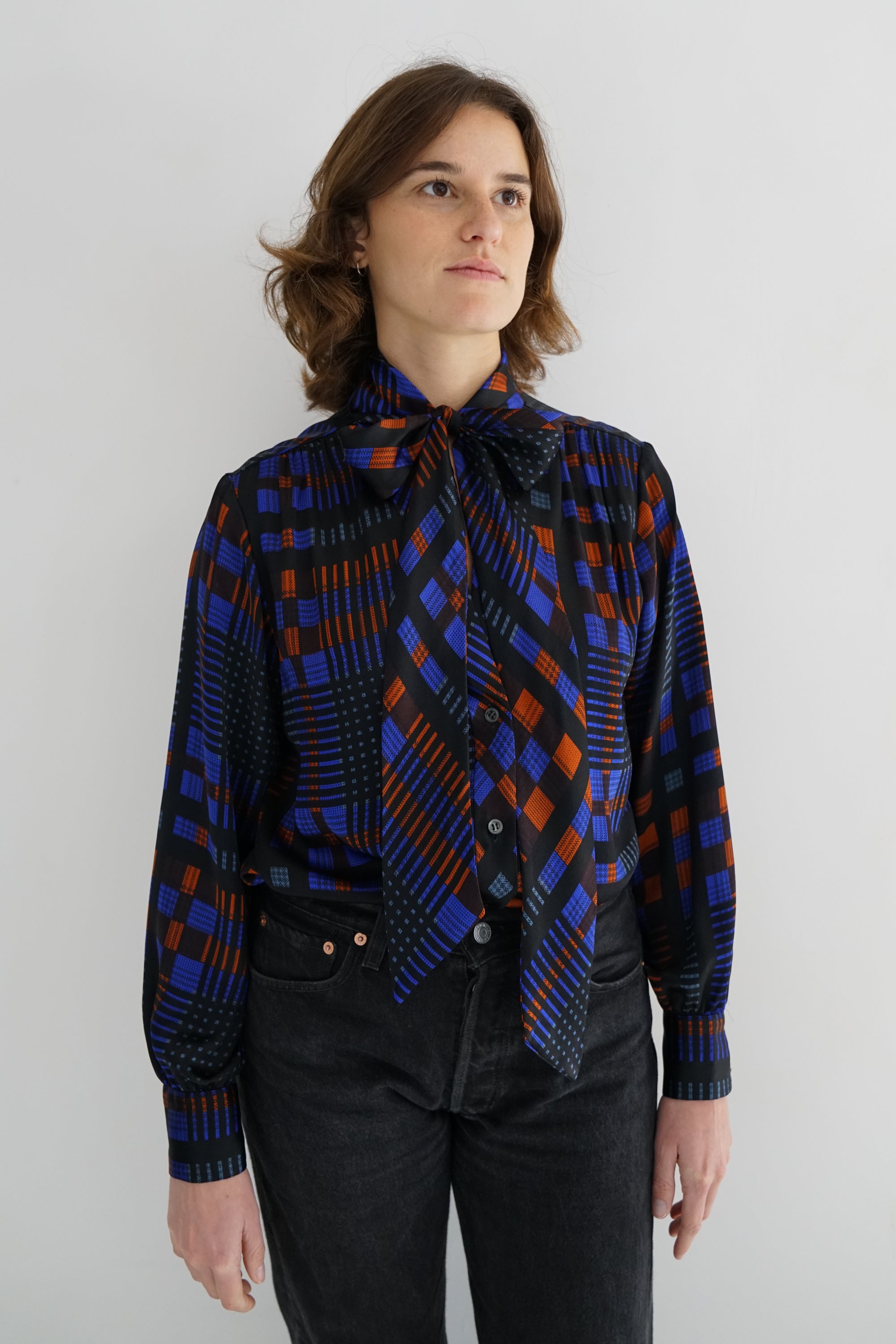 70s Yves Saint Laurent Silk Blouse