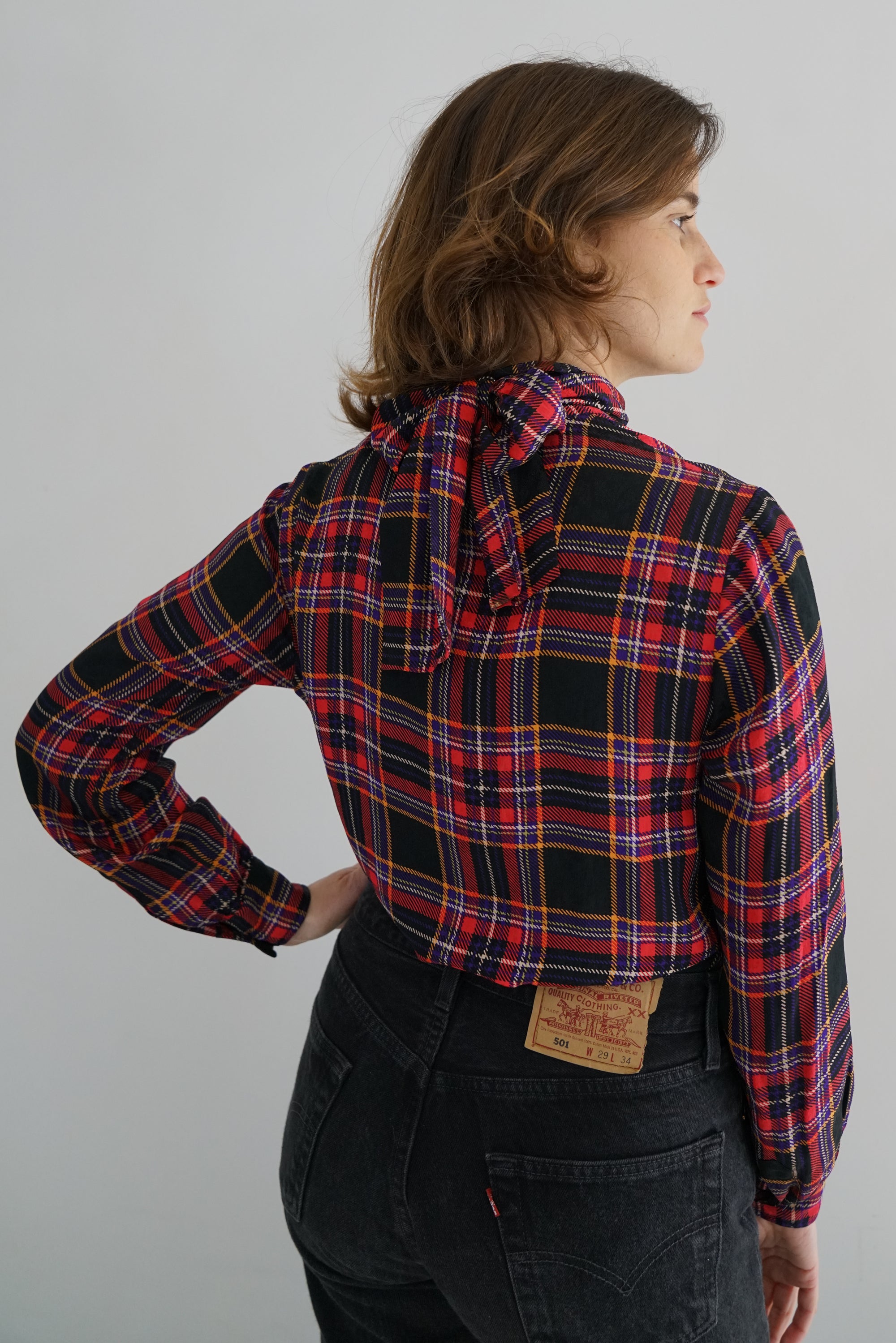 70s Yves Saint Laurent Silk Blouse