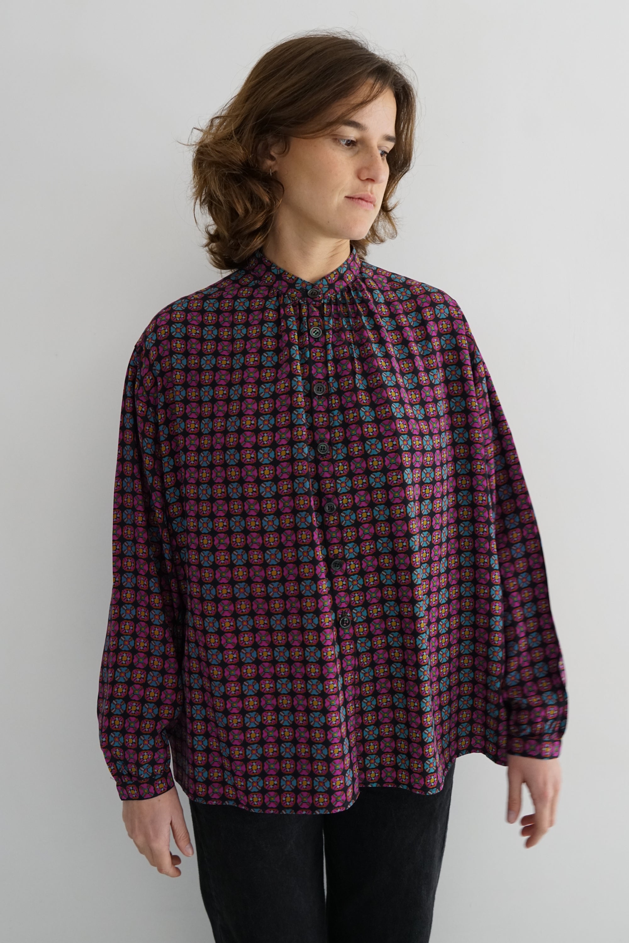 80s Yves Saint Laurent Silk Blouse