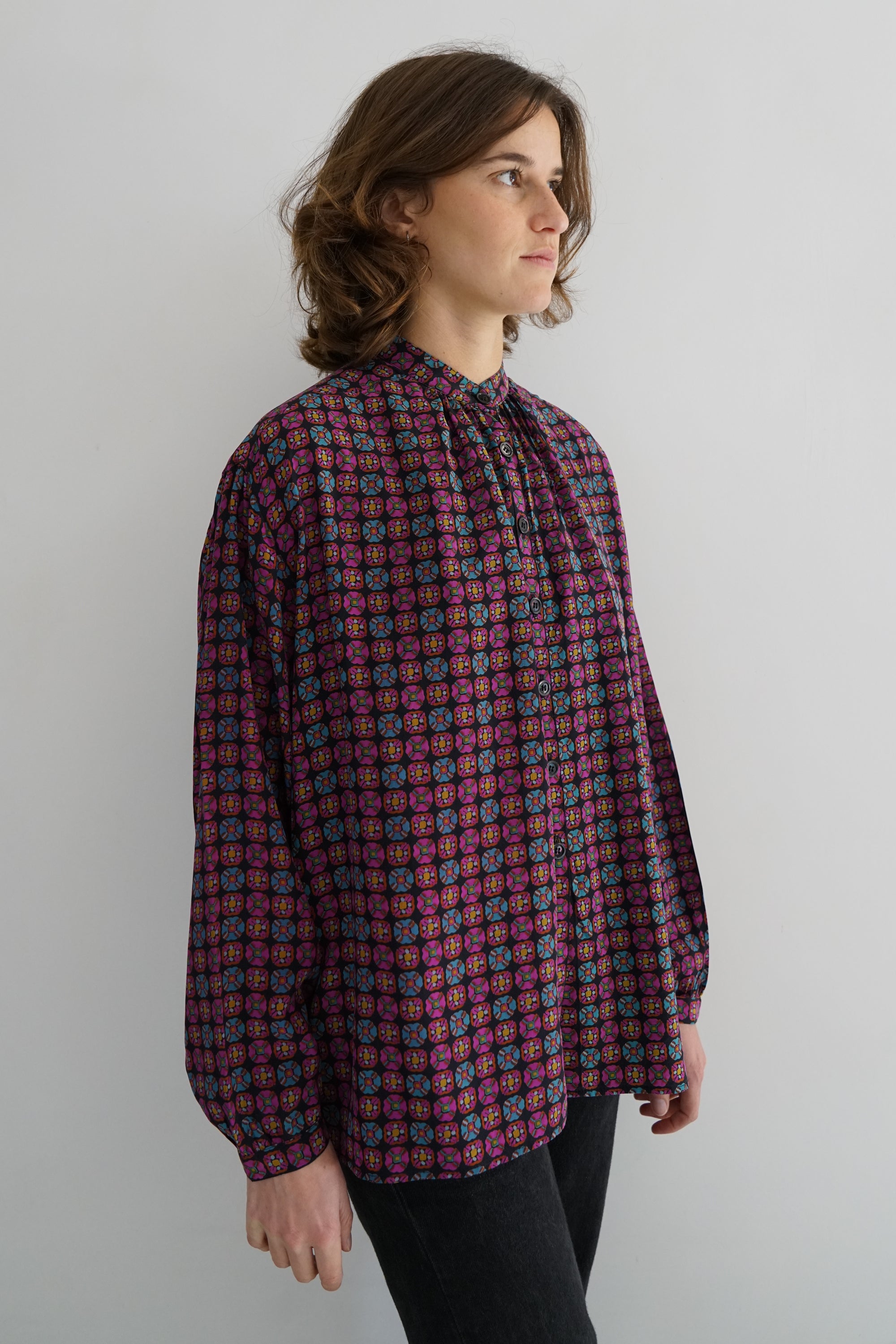 80s Yves Saint Laurent Silk Blouse