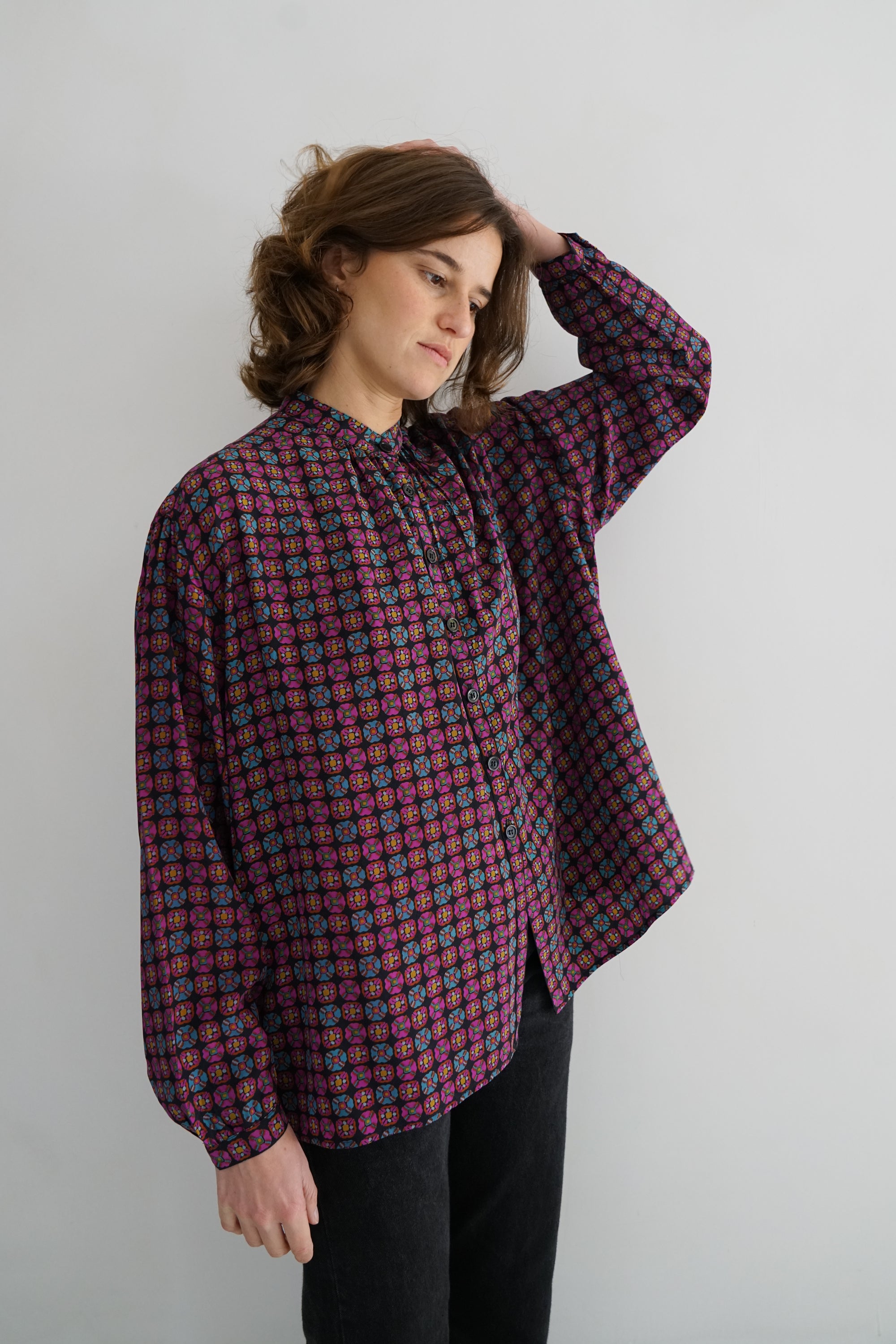 80s Yves Saint Laurent Silk Blouse