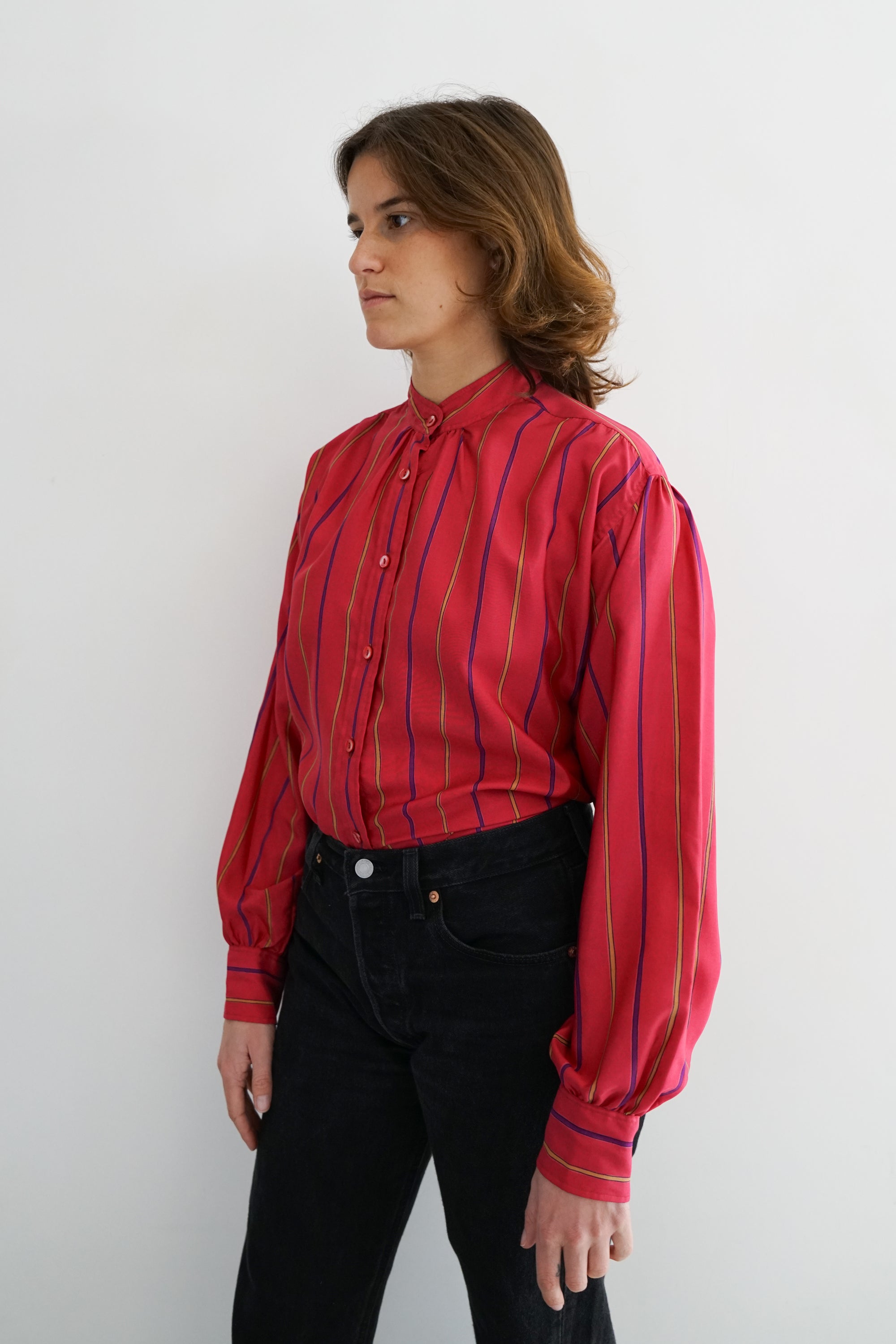 80s Yves Saint Laurent Silk Blouse