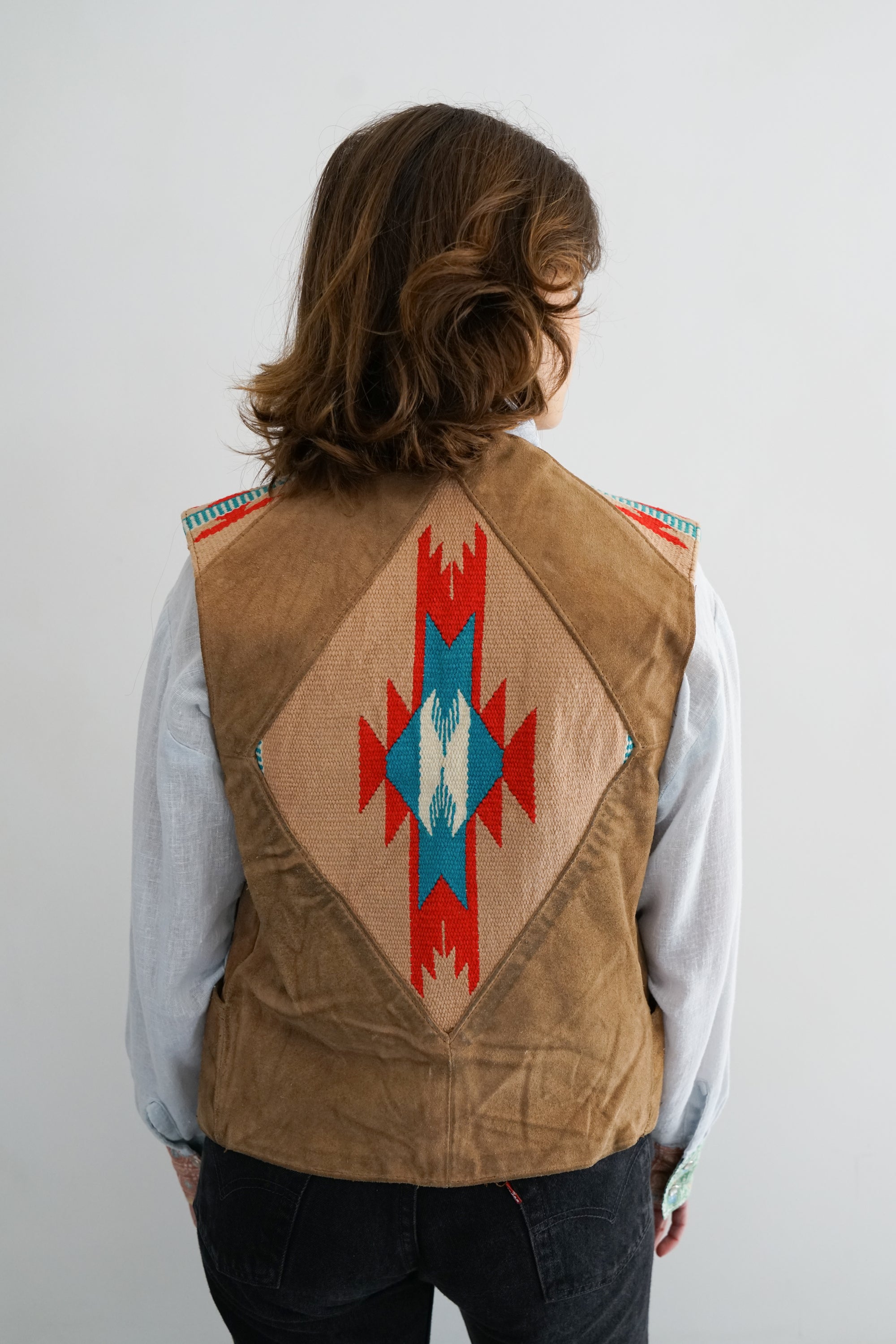 Vintage Pioneer Wear Chimayo Suede Vest