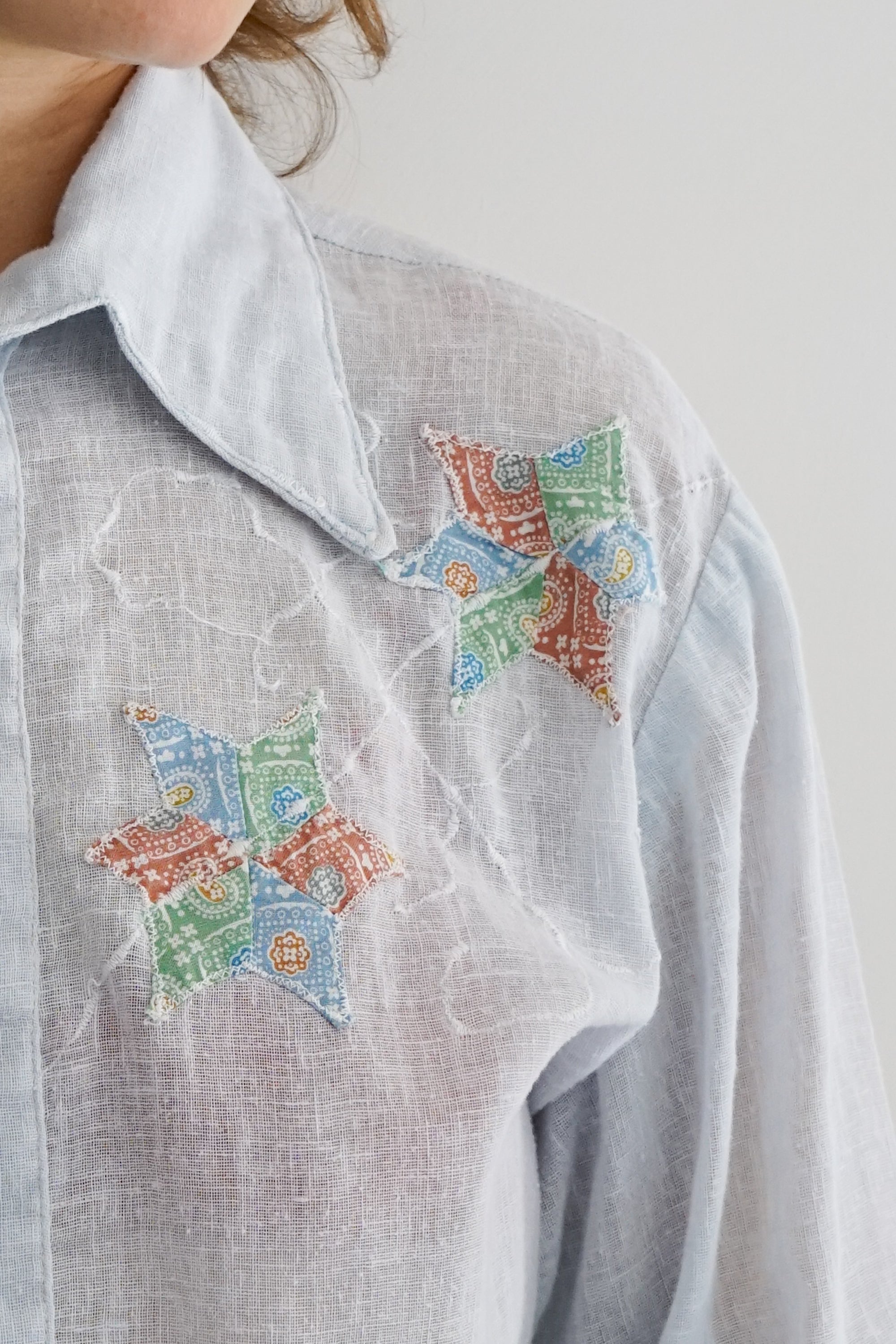 70s Handmade Western Button Up Shirt