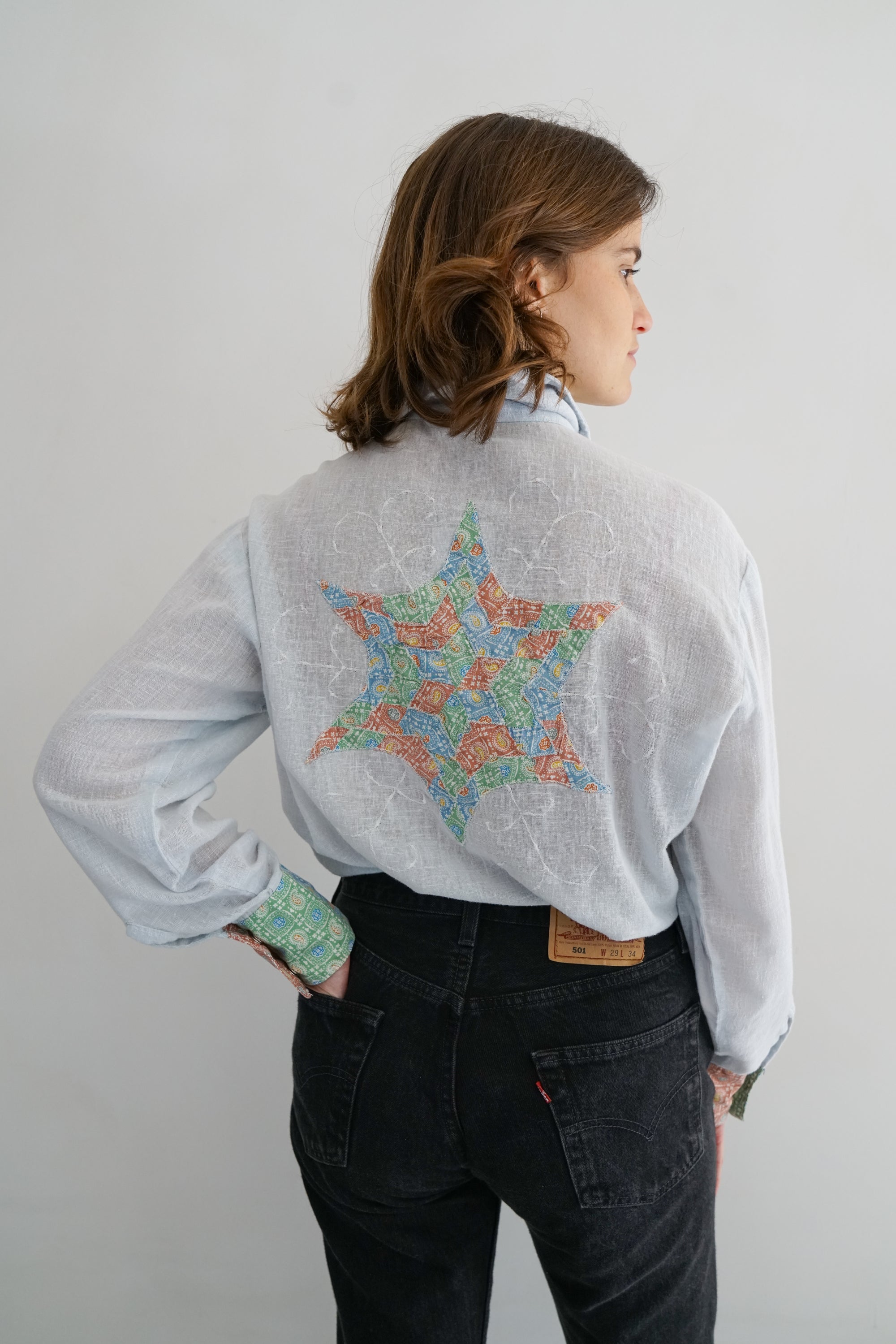 70s Handmade Western Button Up Shirt