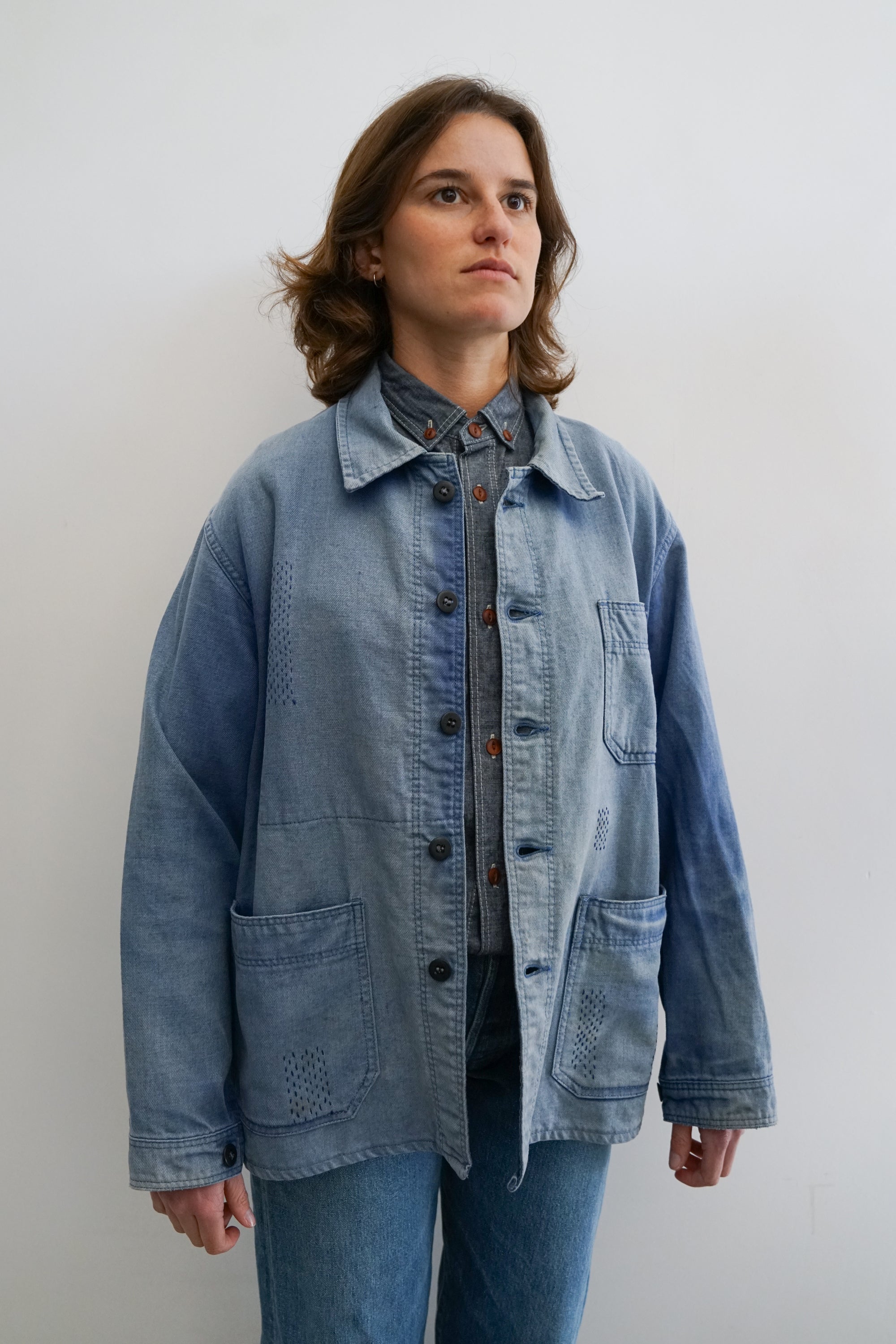 Repaired Vintage French Workwear Jacket