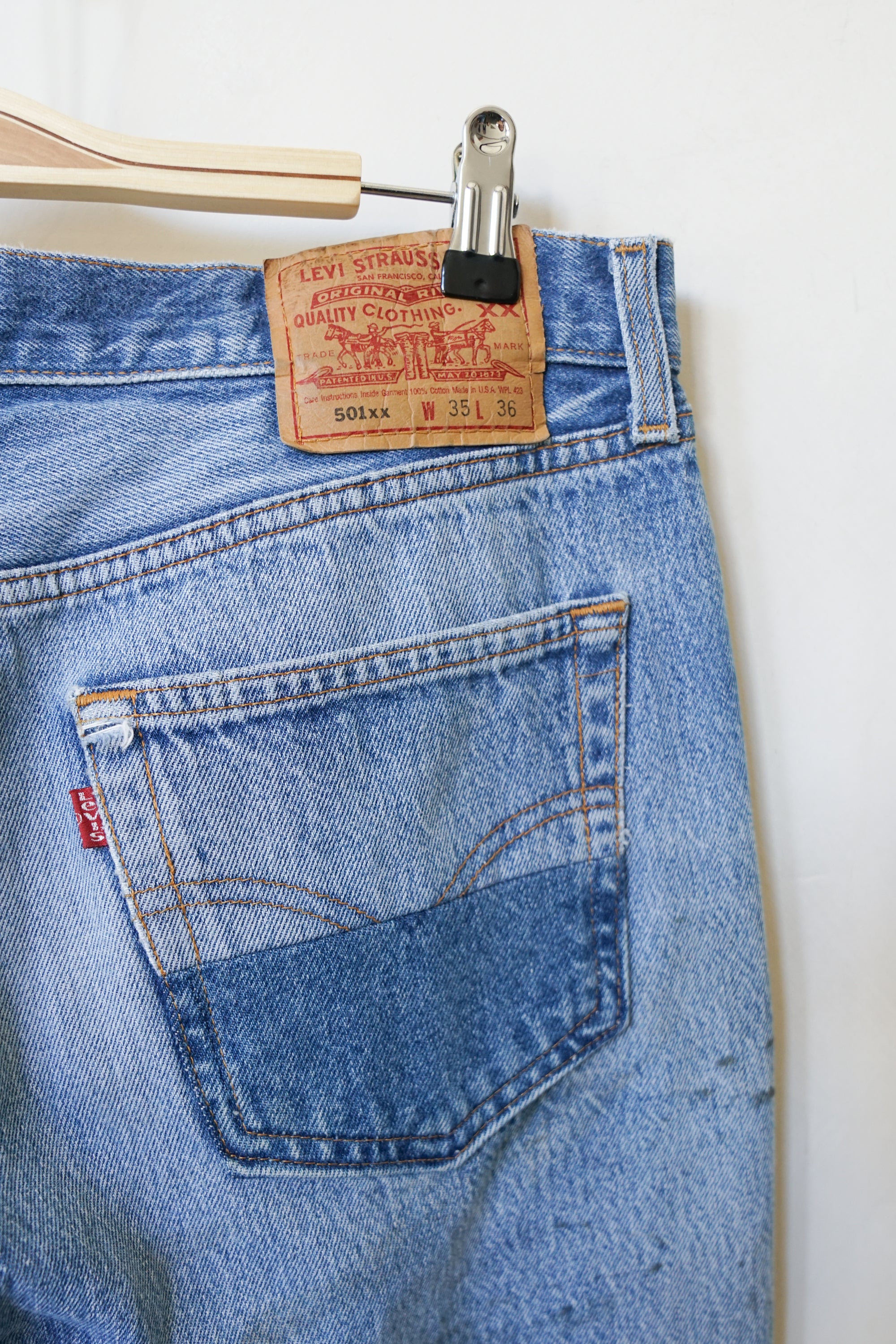 Repaired Vintage Levis 501 33W