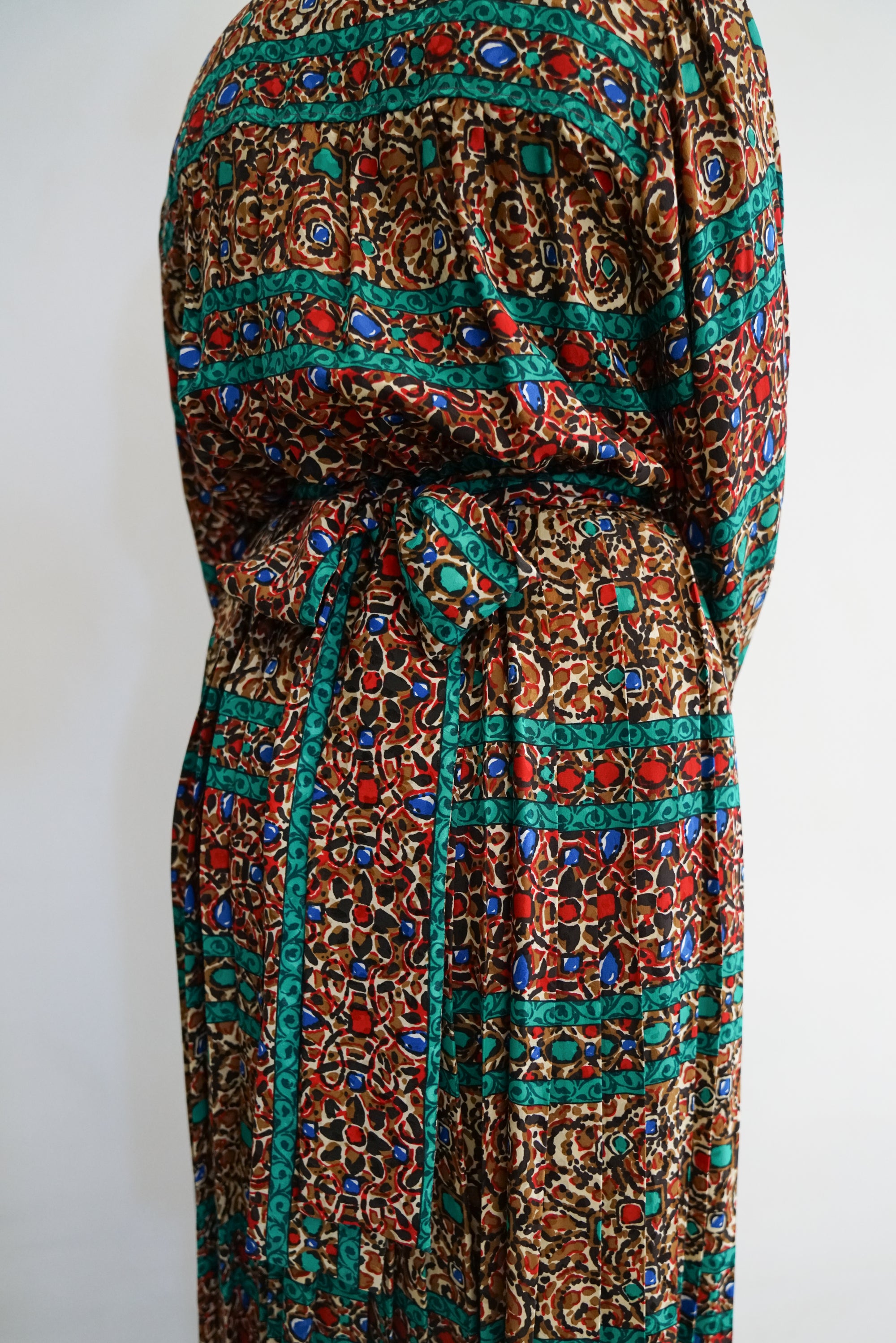 1984 Yves Saint Laurent Silk Lavallière Dress