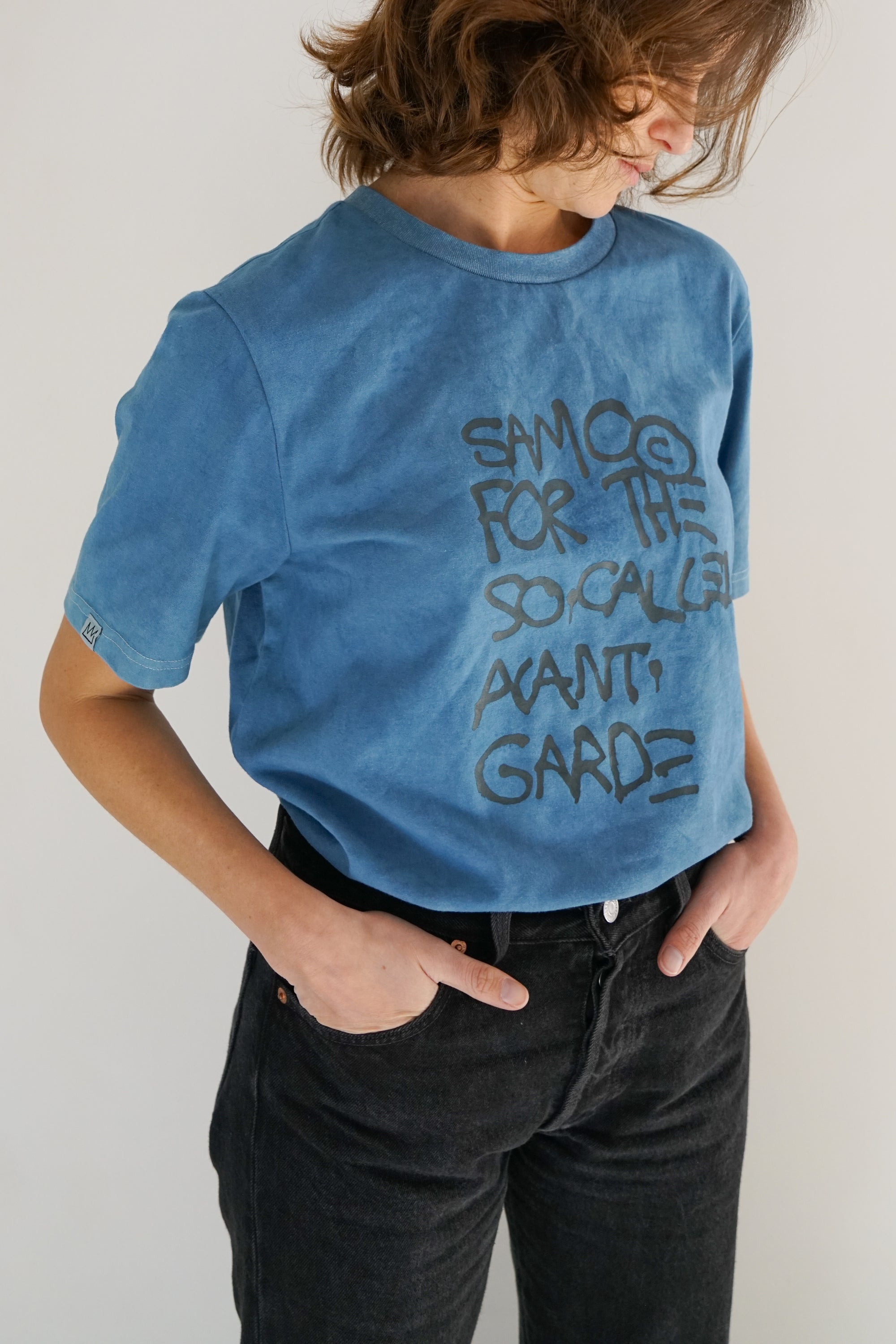 Indigo Dye Vintage Basquiat T-Shirt