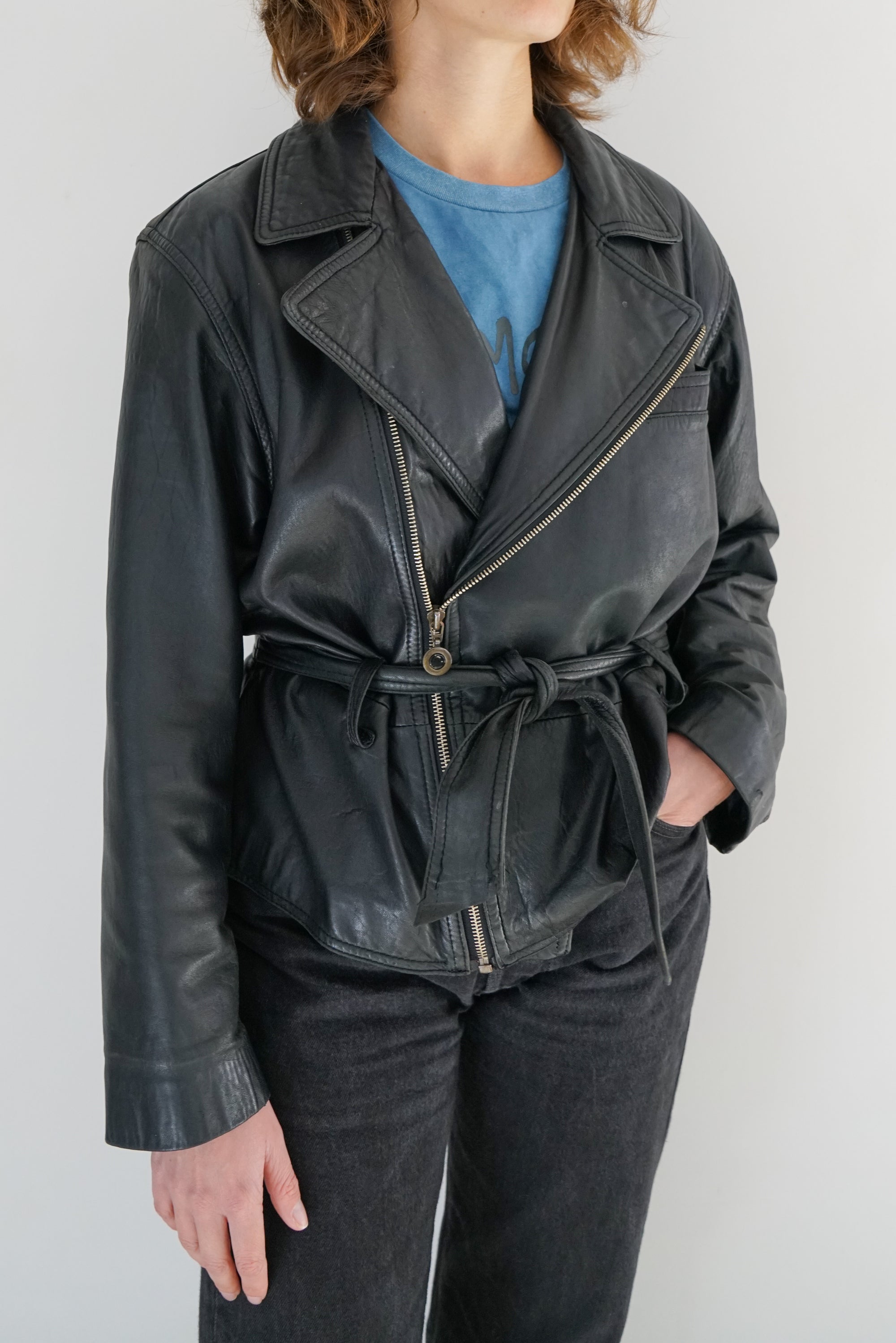 80s Liz Wear Leather Jacket