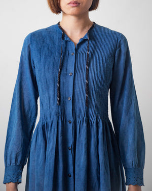 Reworked, Indigo-Dyed Prairie Dress