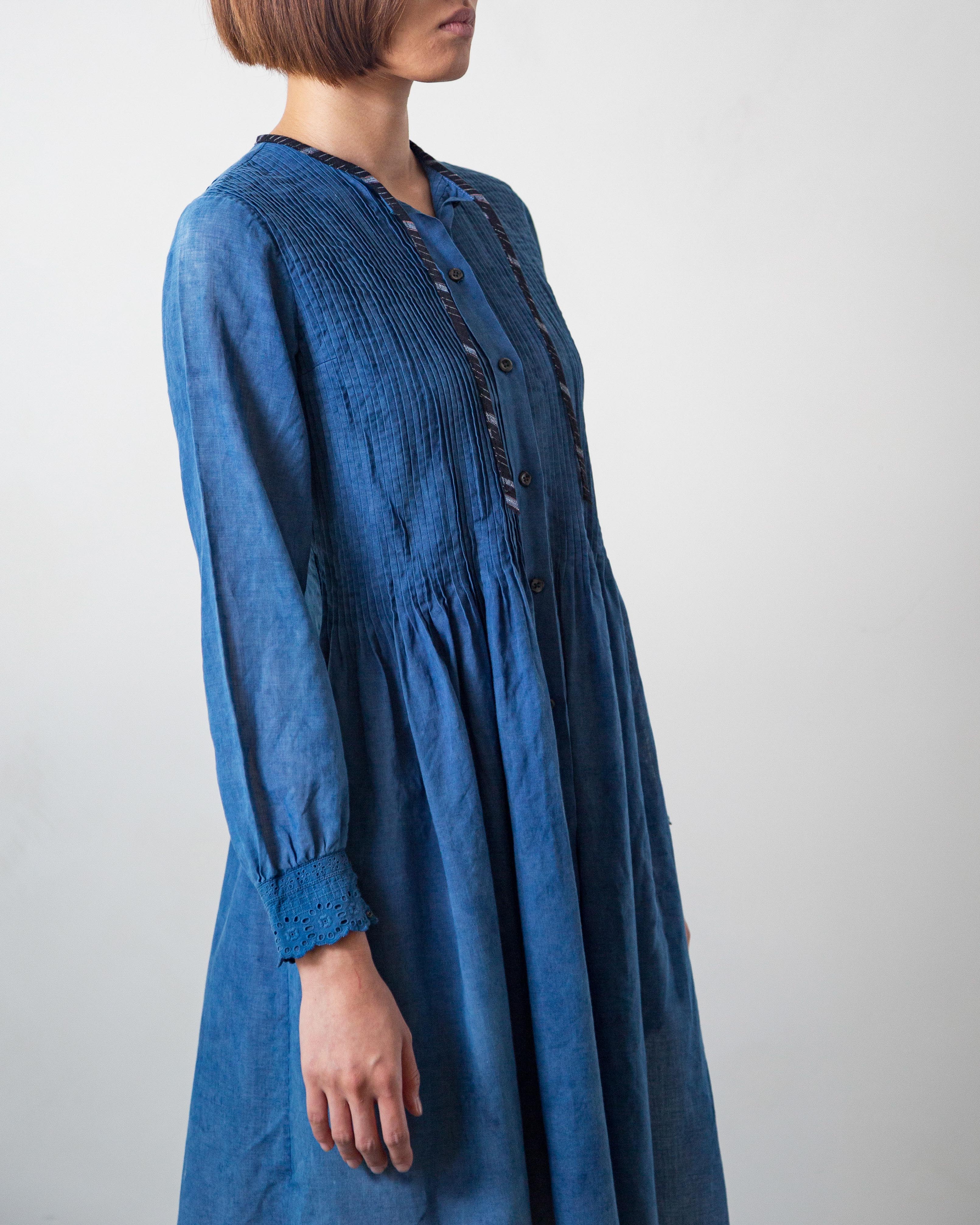 Reworked, Indigo-Dyed Prairie Dress