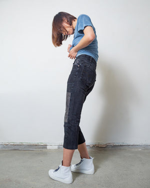 Reworked Repaired + Naturally Dyed Denim 26W