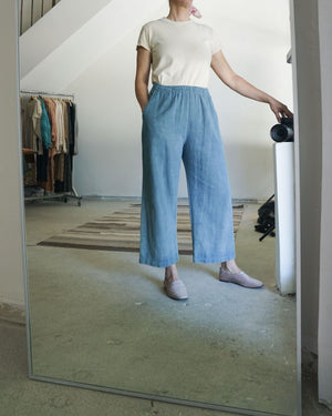 Indigo Dyed Easy Pant