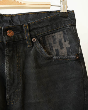 Reworked Repaired + Naturally Dyed Denim 26W