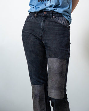 Reworked Repaired + Naturally Dyed Denim 26W